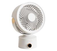 amangul Ventilador de mesa de circulación de aire con opción de 3 velocidades, refrigeración de oficina, textura ABS para una refrigeración silenciosa y eficaz (blanco)