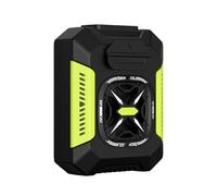amangul Ventilador de refrigeración portátil montado en la cintura, luz LED integrada, clip de acero al carbono con fuente de alimentación de 5000 mAh para mensajeros deportivos, ventilador de cintura