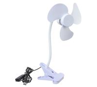 amangul Ventilador giratorio de 360 grados de 5.5 pulgadas, control de velocidad variable, ventilador de cuello flexible para configuraciones de escritorio de computadora, velocidad ajustable