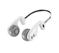 amangul Ventilador portátil de cuello recargable por USB, 5 velocidades, ligero, sin aspas, dispositivo de refrigeración para entusiastas del deporte, ventilador giratorio ergonómico