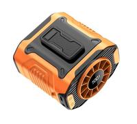 amangul Ventilador portátil manos libres con clip de cintura con batería recargable y luz LED integrada para actividades al aire libre, ventilador de cuello manos libres