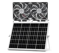 amangul Ventilador solar de bajo consumo con carcasa de ABS, cable de 3,1 m para ventana, invernadero, circulación de aire al aire libre, ventilador de ventilación solar