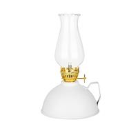 amanigo Lámpara aceitada Mate con asa, Hoja de Hierro, Lata de Aceite, lámpara Retro, lámpara de Queroseno de Vela Antigua for Acampar de Emergencia en el hogar (7,48 Pulgadas) (Color : White)