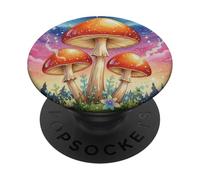 Amanita Muscaria Cielo Cósmico Fantasía Setas PopSockets PopGrip Adhesivo