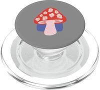 Amanita Muscaria Forest Folk Art Cottagecore en Gris Claro PopSockets PopGrip para MagSafe
