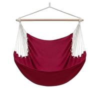 AMANKA XXL Silla Hamaca Colgante 185x130cm hasta 150kg - Jardín Balcón y Terraza - Columpio para 2 Personas - 100% Algodón - Rotación 360° Giratoria - Interior y Exterior - Adultos y Adolescentes