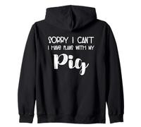 Amante de Animales Lo Siento No Puedo Tener Planes con Mi Cerdo Sudadera con Capucha