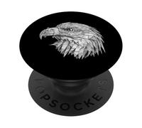 Amante de Aves de águila Calva geométrica Vuelo Raptor PopSockets PopGrip Adhesivo