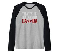 Amante De Canadá País Hoja De Arce Bandera Canadiense Canadá Camiseta Manga Raglan