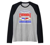 Amante de Cornhole No cometo errores Actos espontáneos Camiseta Manga Raglan