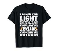 Amante de Hot Dog God Gave Me Hot Dogs Camiseta