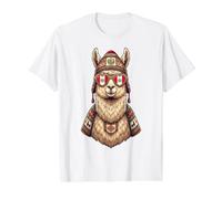 Amante de la Alpaca de Llama peruana Divertido Camiseta gráfica económica, Hombre, Blanco, S