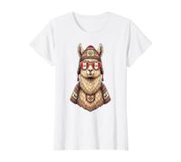 Amante de la Alpaca de Llama peruana Divertido Camiseta gráfica económica, Mujer, Blanco, S