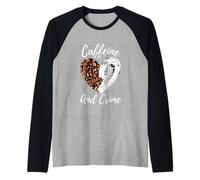Amante de la cafeína y el Crimen Verdadero Aficionado al Crimen Camiseta Manga Raglan