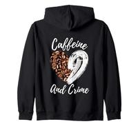 Amante de la cafeína y el Crimen Verdadero Aficionado al Crimen Sudadera con Capucha