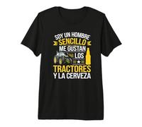 Amante de la Cerveza y los Tractores, diseño de Hombre Simple para la Vida Camiseta Premium