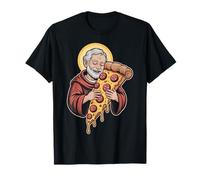Amante de la Comida Jesús Pizza Divertido Dios Cristo Snack Cristiano Camiseta