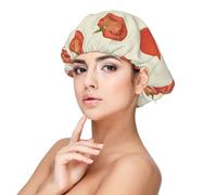 Amante de la fruta del tomate,Gorro de dormir de satén ajustable para adultos, de seda, elástico, para dormir, para mujer