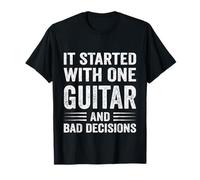 Amante De La Guitarra Humor Músico Caos Divertido Vintage Música Cita Camiseta