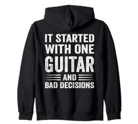 Amante De La Guitarra Humor Músico Caos Divertido Vintage Música Cita Sudadera con Capucha