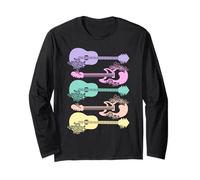 Amante de la Guitarra - Tema de Flores Pastel para niñas Manga Larga