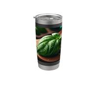 Amante de la hoja de albahaca - Cocina de jardín Vaso térmico de acero inoxidable de doble pared