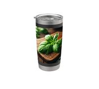 Amante de la hoja de albahaca - Cocina de jardín Vaso térmico de acero inoxidable de doble pared