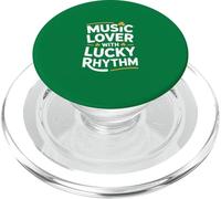 Amante de la música con Lucky Rhythm Irish Shamrock PopSockets PopGrip para MagSafe