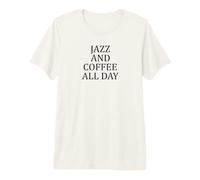 Amante de la música de Jazz y café Todo el día Camiseta Premium