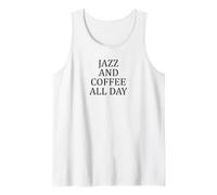 Amante de la música de Jazz y café Todo el día Camiseta sin Mangas