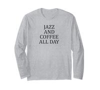 Amante de la música de Jazz y café Todo el día Manga Larga