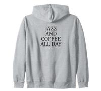 Amante de la música de Jazz y café Todo el día Sudadera con Capucha