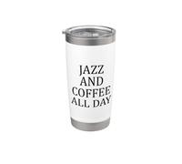 Amante de la música de jazz y café todo el día Vaso térmico de acero inoxidable de doble pared