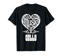 Amante de la música Elegante corazón desplazado para fanáticos del Violonchelo Camiseta
