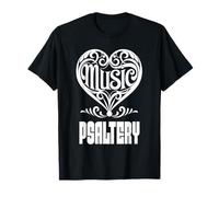 Amante de la música Elegante corazón desplazado para los fanáticos del salterio Camiseta