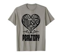 Amante de la música Elegante corazón desplazado para los fanáticos del salterio Camiseta