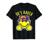 Amante de la música House Raver Oil, craver Oil, teñido, teñido, de los 90 Camiseta gráfica económica, Hombre, Negro, M