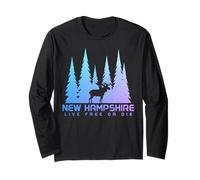 Amante de la naturaleza de los alces: vive libre o muere en New Hampshire Manga Larga