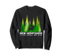 Amante de la naturaleza de los alces: vive libre o muere en New Hampshire Sudadera