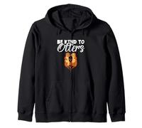 Amante de la Nutria Divertido Juego de Palabras de Animales Inspirador Be Kind To Nutrias Sudadera con Capucha