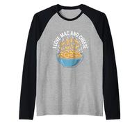 Amante de la pasta divertida I Love Mac And Cheese Camiseta Manga Raglan