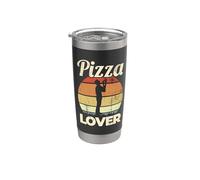 Amante de la pizza Vaso térmico de acero inoxidable de doble pared