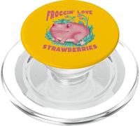 Amante de la Rana Fresa Lindo Arte Animal PopSockets PopGrip para MagSafe
