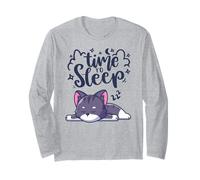Amante de la Siesta del Lindo Gato Dormido de Time to Sleep Manga Larga