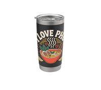 Amante de la sopa de fideos vietnamita I Love Pho Vaso térmico de acero inoxidable de doble pared