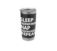 Amante de las artes marciales que repiten el taekwondo Sleep Nap Vaso térmico de acero inoxidable de doble pared