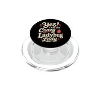 Amante de Las Mariquitas, Garden Bug Crazy Lady PopSockets PopGrip para MagSafe