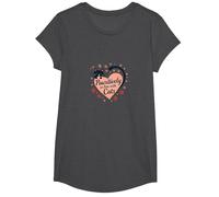 Amante de Las Mascotas con diseño de corazón de Pasitively in Love with Cats Camiseta, Niñas, Jaspeado Oscuro, Pequeña