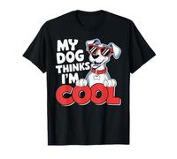 Amante de las mascotas Mi perro piensa que soy genial Dueño de perro divertido Camiseta
