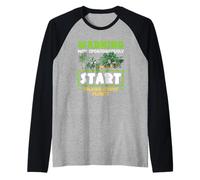 Amante de Las Plantas Comienza a Hablar de Plantas Jardinero Divertido Camiseta Manga Raglan